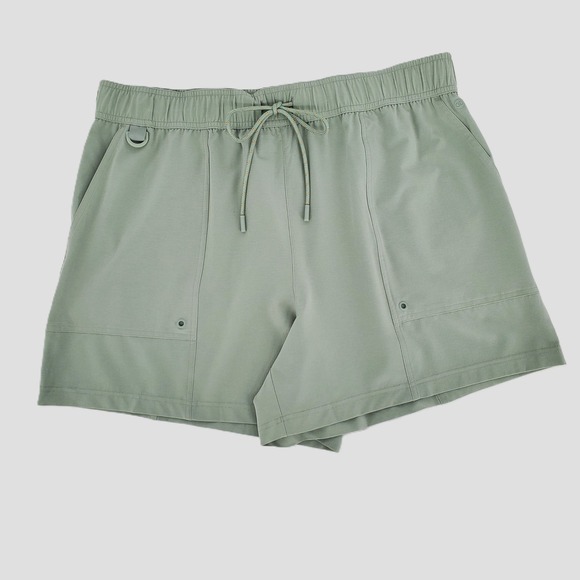 Calia Womens XL Hike High Rise Short Gray Bog Grean Relaxed Moisture Wicking - Picture 7 of 8